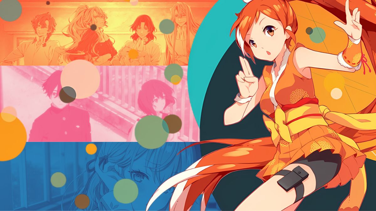 Crunchyroll-2024-anime-lineup-edited-image-featuring-the-Crunchyroll-mascot-and-3-upcoming-anime